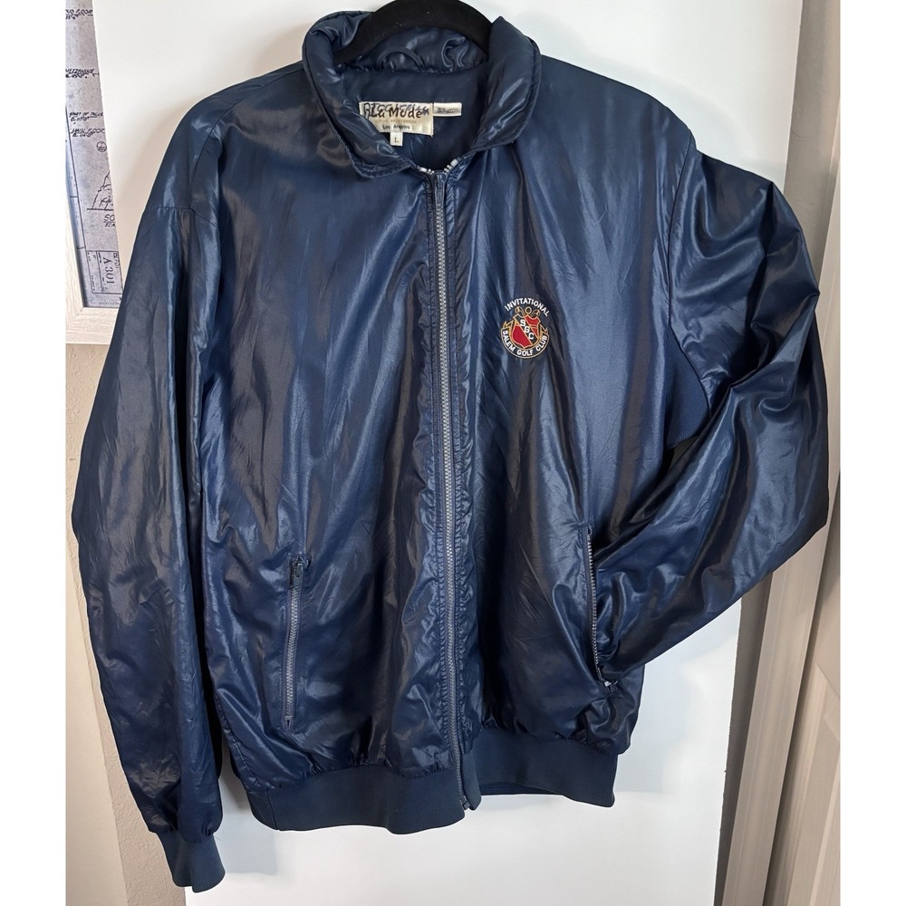 90's VTG International Salem Golf Club Mens Sportswear Windbreaker Large Blue